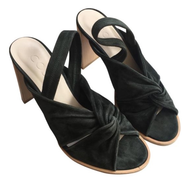 Cos Forest Green Slingback Sandal Heel - Picture 1 of 8